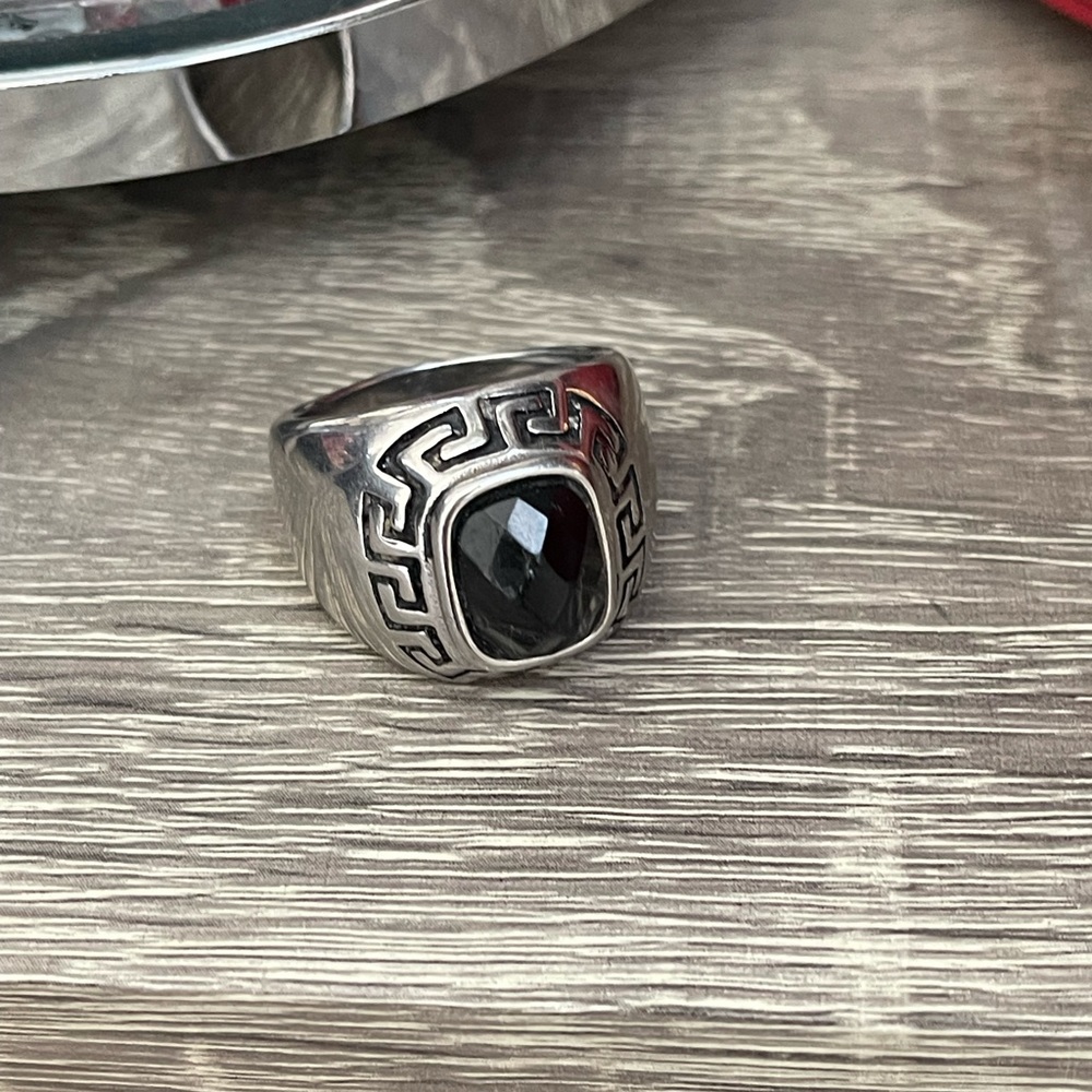 ❤️Onyx black silver ring ❤️